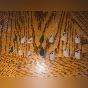 3 for $12 Green and Nude Press-On Nails